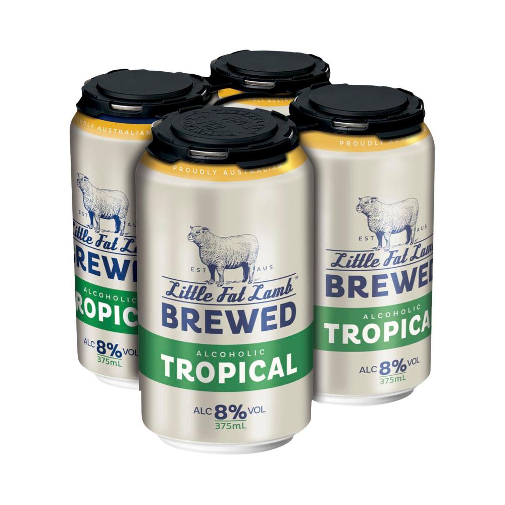 Buy Little Fat Lamb Brewed Tropical Can 375mL 4 Pack Coles