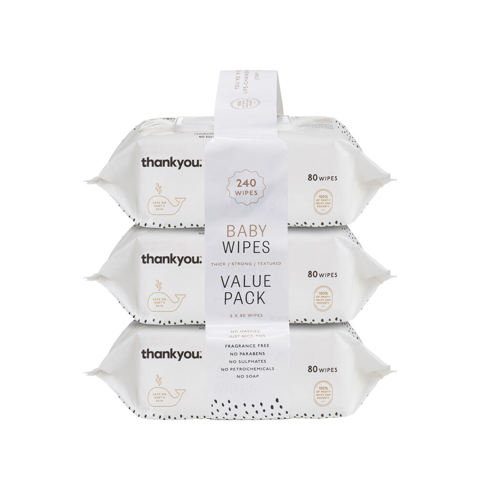 Buy Thankyou Thick Soft Baby Wipes 240 pack Coles
