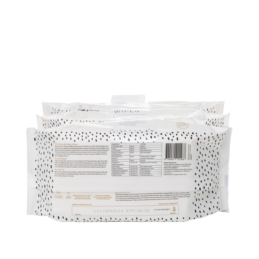 Buy Thankyou Thick Soft Baby Wipes 240 pack Coles