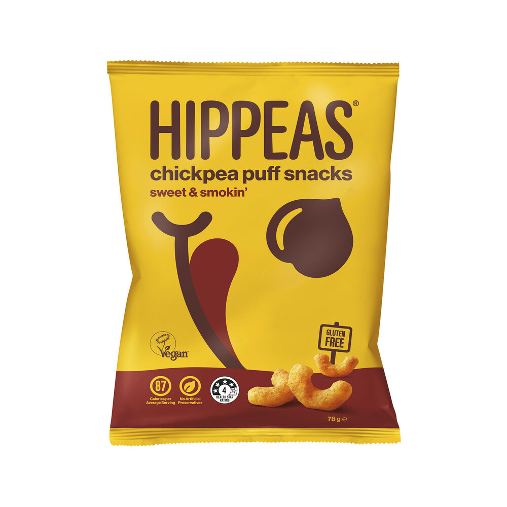 Buy Hippeas Chickpea Puff Snacks Sweet & Smokin' 78g Coles