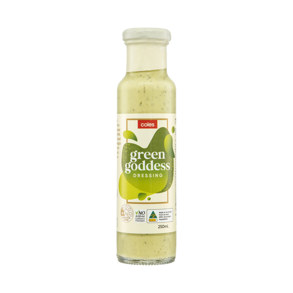 Buy Coles Premium Dressing Green Goddess Salad 250mL Coles