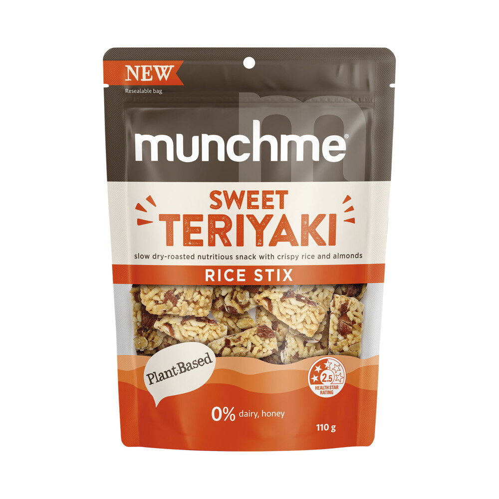 Munchme Buy Munchme Nutritious Snack Sweet Teriyaki Rice Stix 110g | Coles