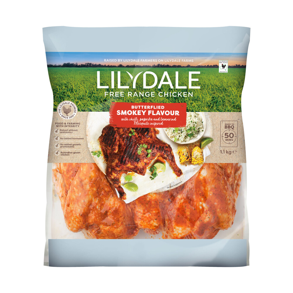 Buy Lilydale Free Range Smokey Split Chicken 1.1kg Coles