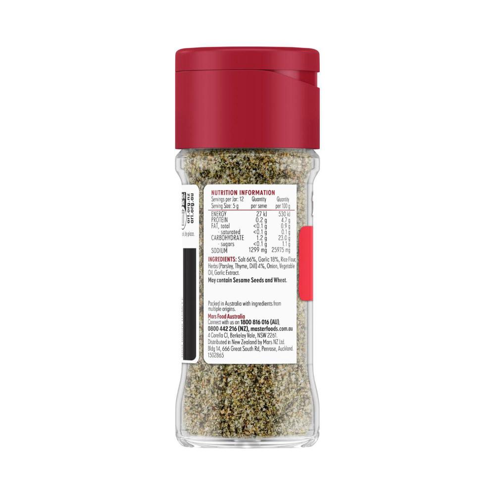 Buy MasterFoods Garlic Herb Salt 62g Coles