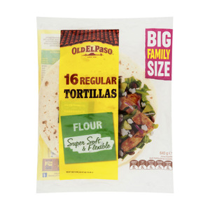 Old El Paso Family Regular Tortillas Fajita 16 Pack | 640g