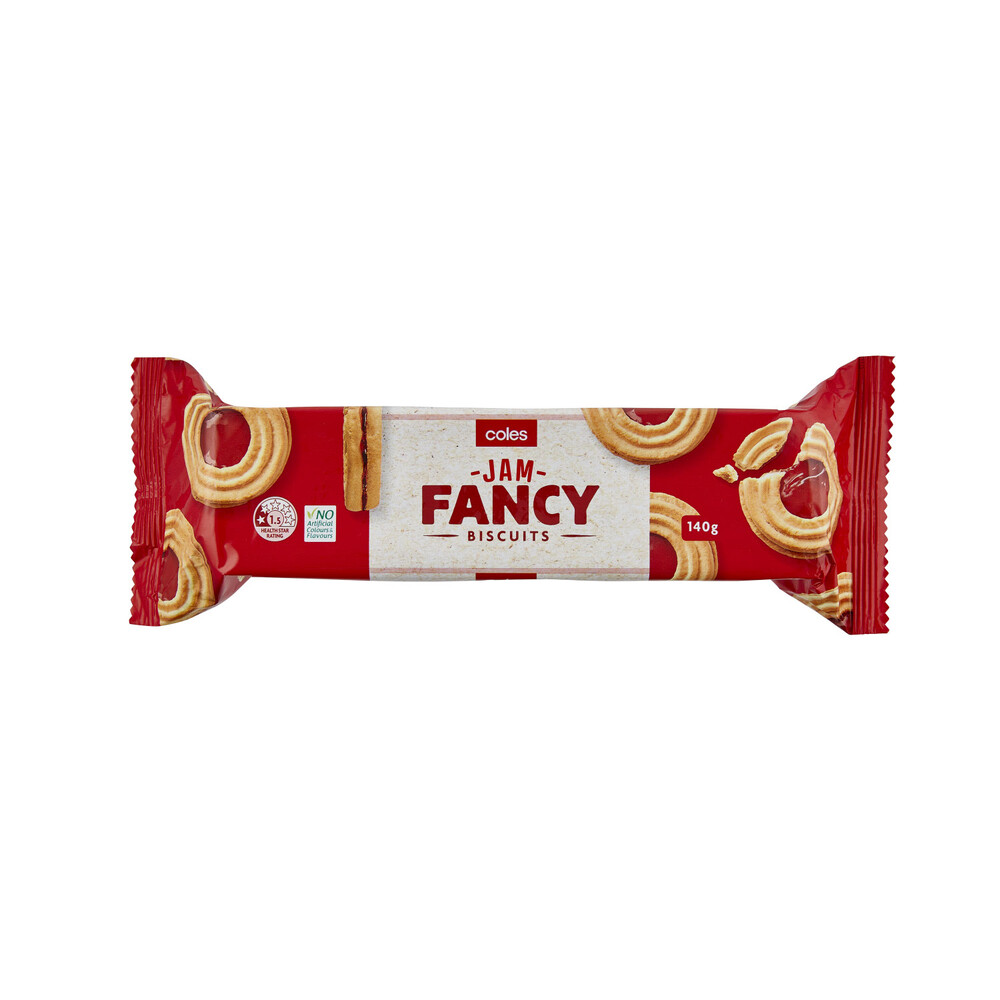 Buy Coles Jam Fancy Biscuits 140g Coles