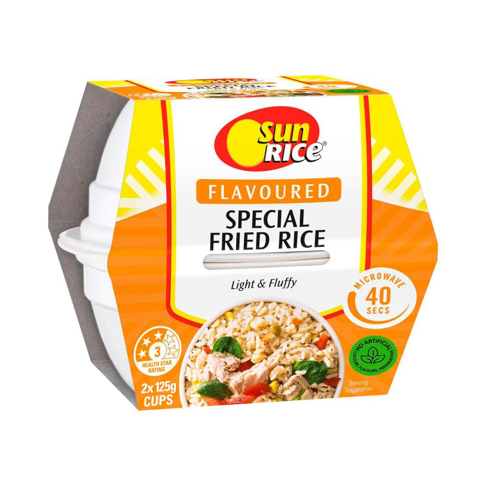 Buy Sunrice Microwave Special Fried Rice Flavoured Rice Cups 2 X 125G