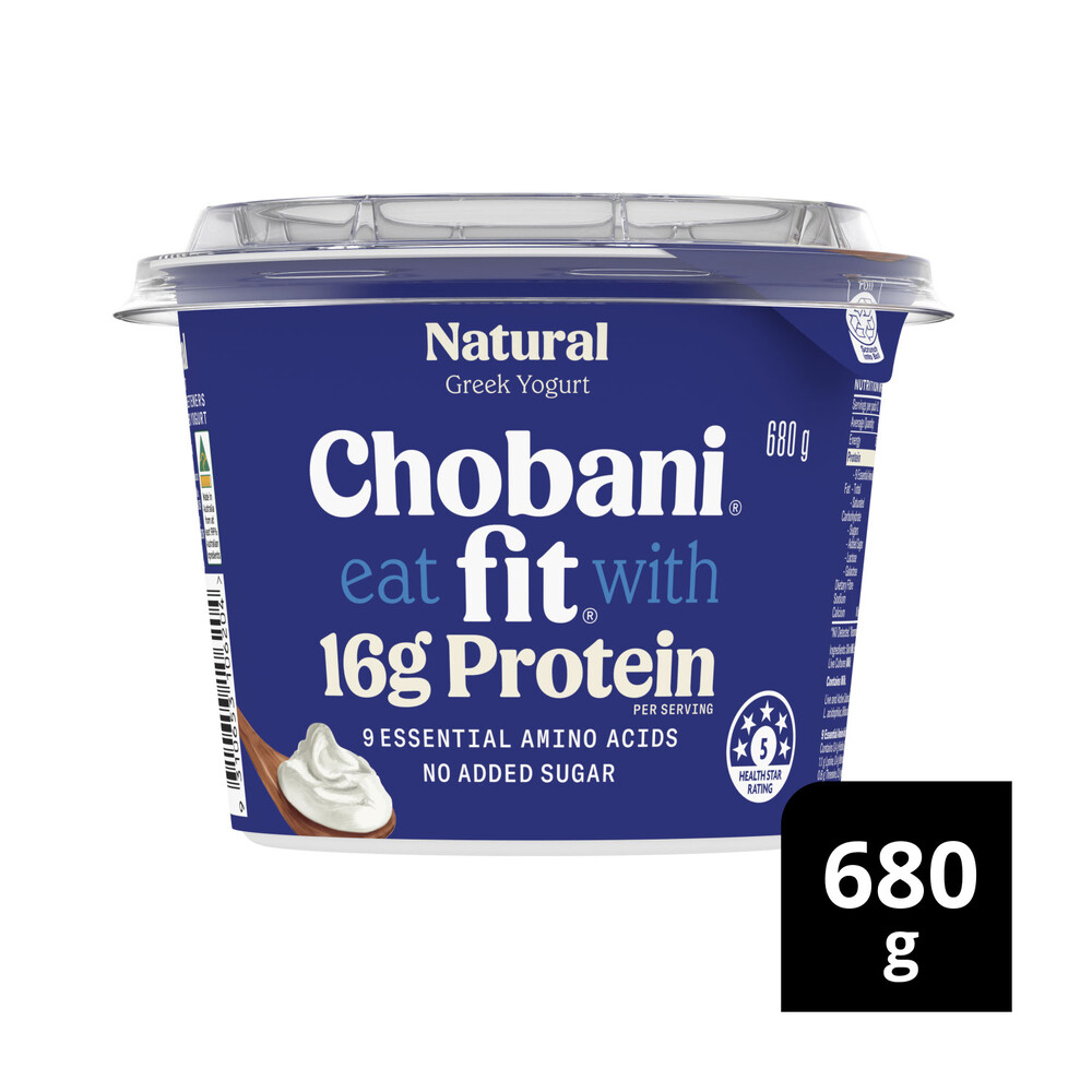 Buy Chobani Fit High Protein Greek Yogurt Natural 680g Coles