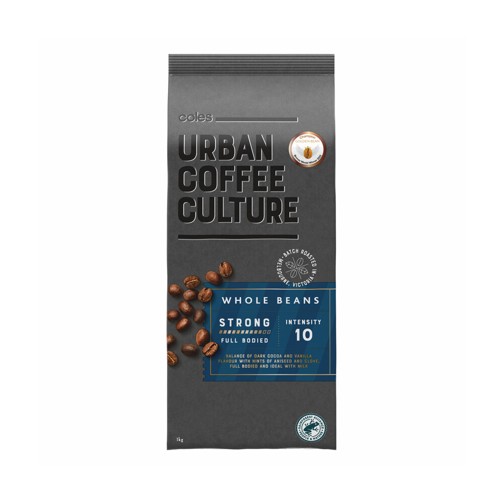 Buy Coles Urban Coffee Culture Strong Beans 1kg Coles