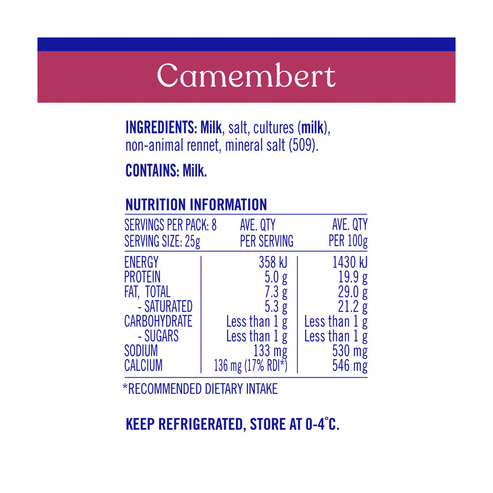 Tasmanian Heritage Camembert | 200g