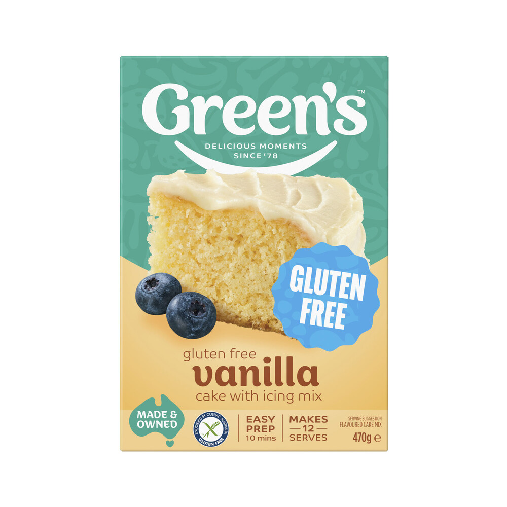 Buy Greens Cake Mix Van Gluten Free 470g Coles