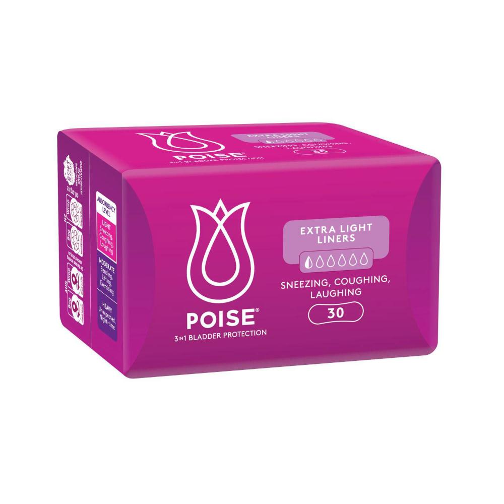 Buy Poise Liners For Bladder Leaks Extra Light 30 pack Coles
