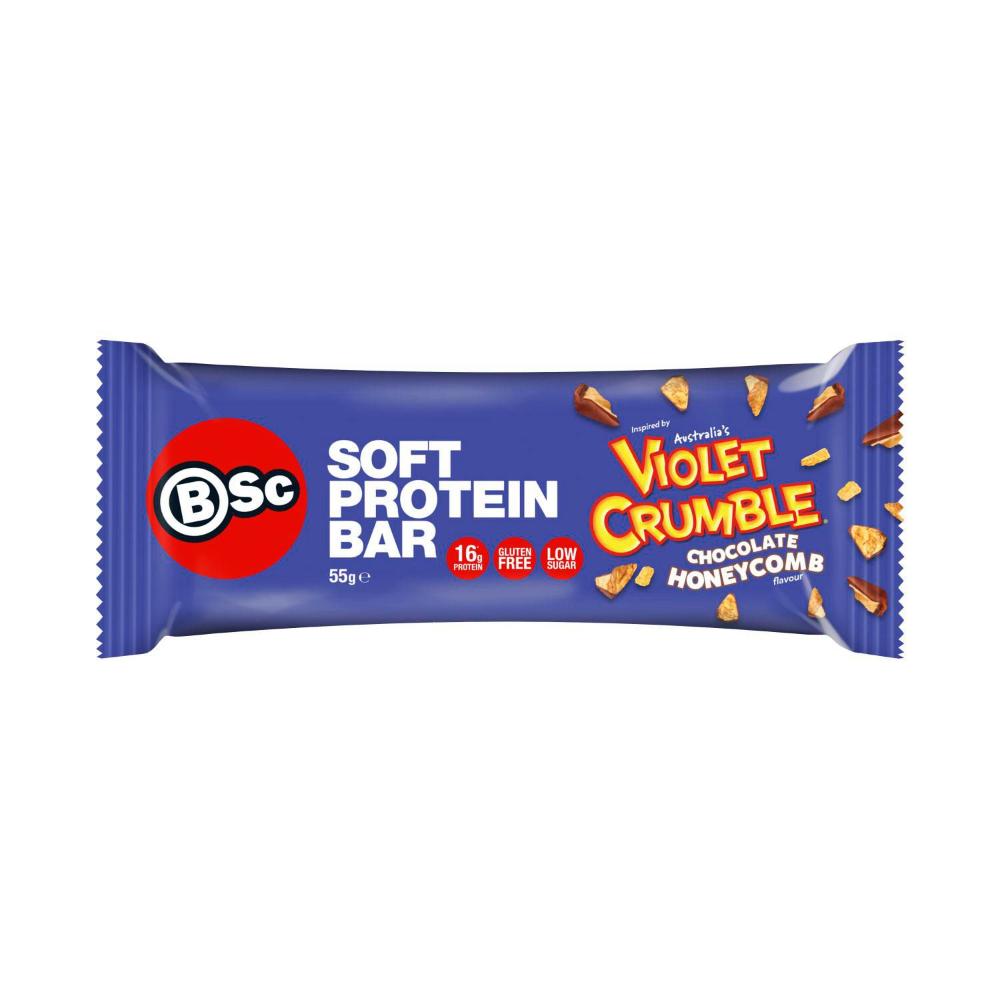 Buy BSc Bodyscience Violet Crumble Soft Protein Bar Chocolate