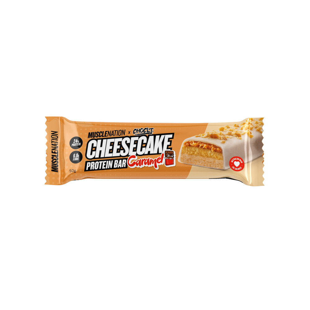 Buy Muscle Nation Cheesecake Protein Bar Caramel 50g Coles