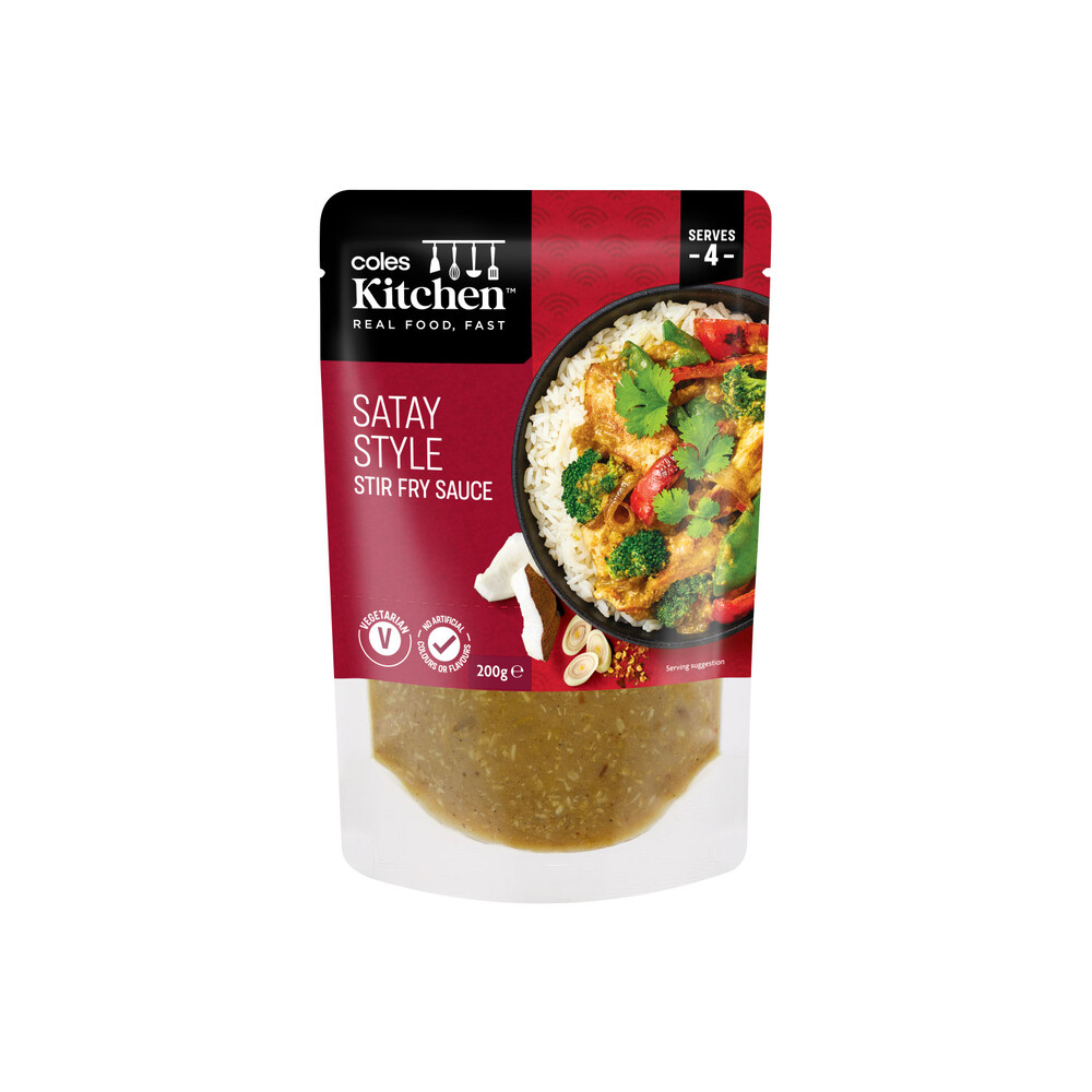 Buy Coles Kitchen Satay Style Stir Fry Sauce 200g Coles
