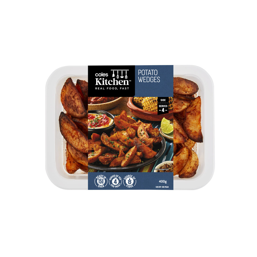 Buy Coles Kitchen Family Side Potato Wedges 400g Coles