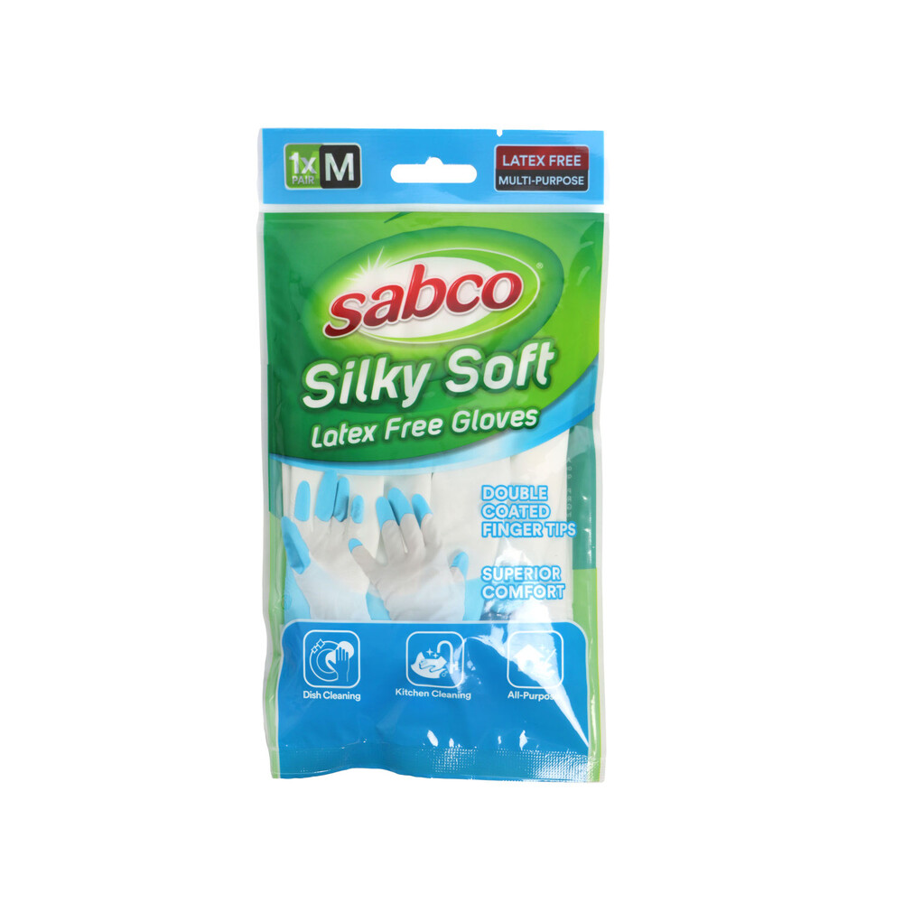 Buy Sabco Silky Soft Latex Free Gloves Medium 1 each Coles