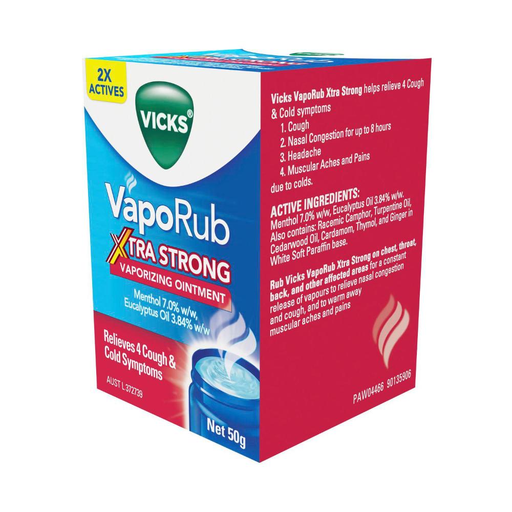 Vicks VapoRub XTRA Strong Vaporizing Ointment 50g