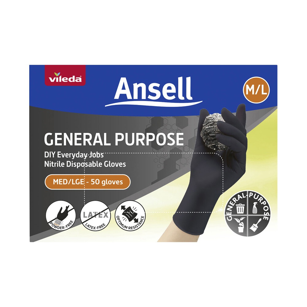 Buy Vileda Ansell General Purpose Nitrile Gloves Large 50 pack Coles