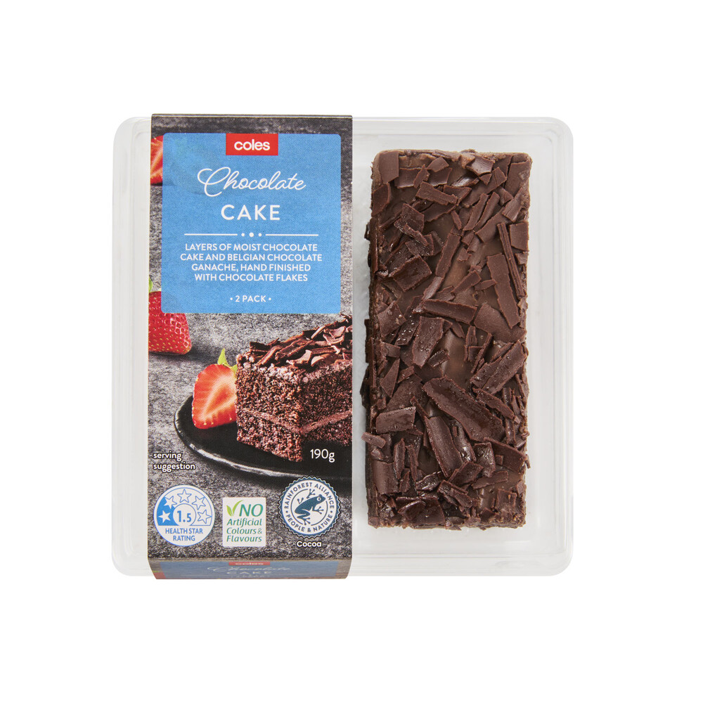 Buy Coles Chocolate Cake Slices 2 pack Coles