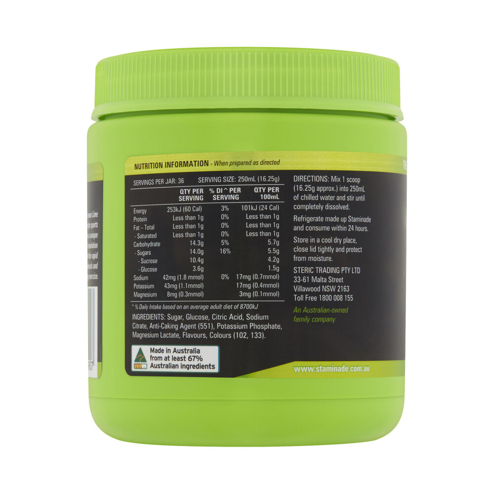 Staminade Lemon Lime Fusion Powder | 585g