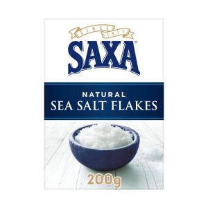 Saxa Natural Sea Salt Flakes, 200 g, catalogue pack image