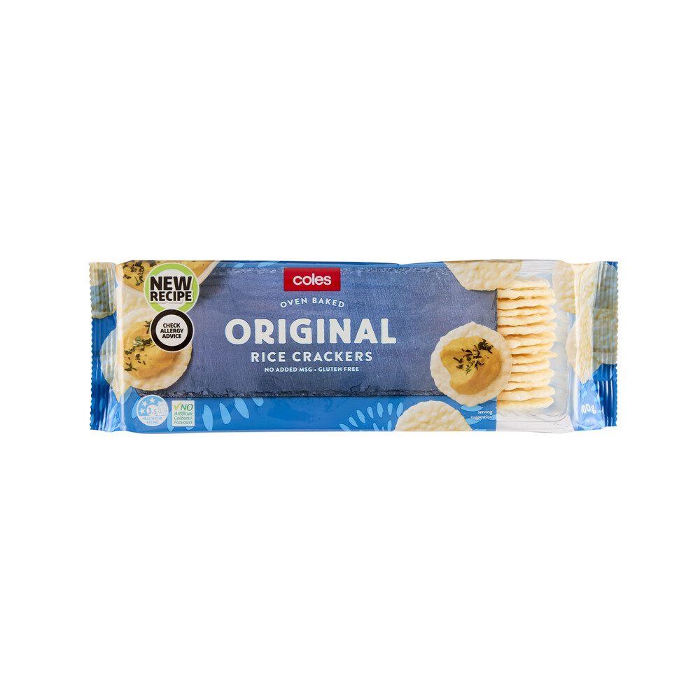 Sweet Rice Coles Buy Coles Plain Rice Crackers 100g | Coles
