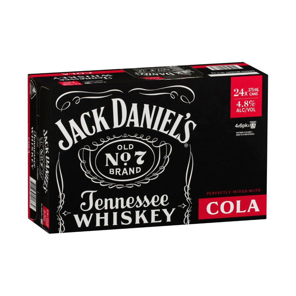 Buy Jack Daniels & Cola Can 375mL 24 Pack Coles