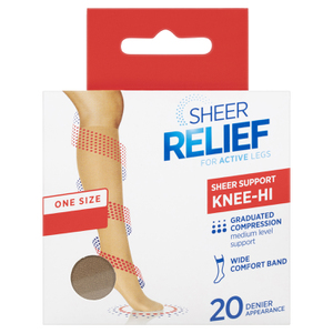 Kolotex Sheer Relief Knee Hi Mid Beige 