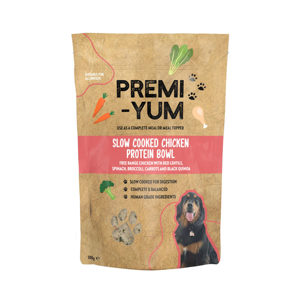 Buy PremiYum Slow Cooked Chicken High Protein Bowl Dog Food 500g Coles