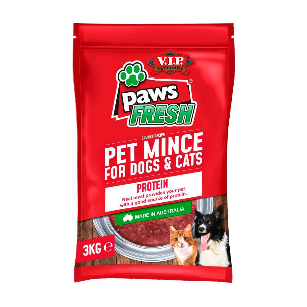 Buy Paws Fresh Adult Chilled Fresh Dog And Cat Food Lean Mince 3kg