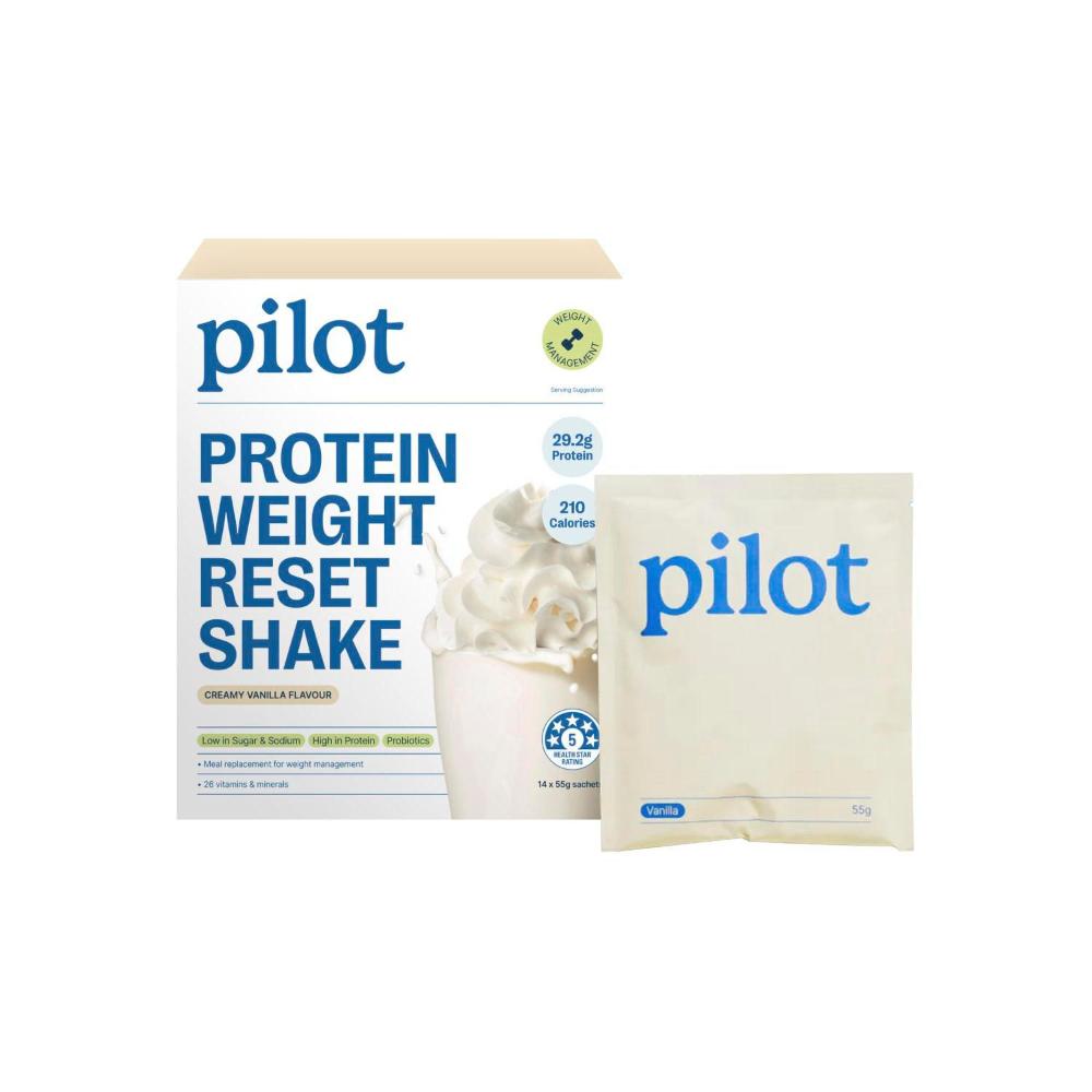 Buy Pilot Protein Weight Reset Shake Creamy Vanilla Flavour 770g Coles