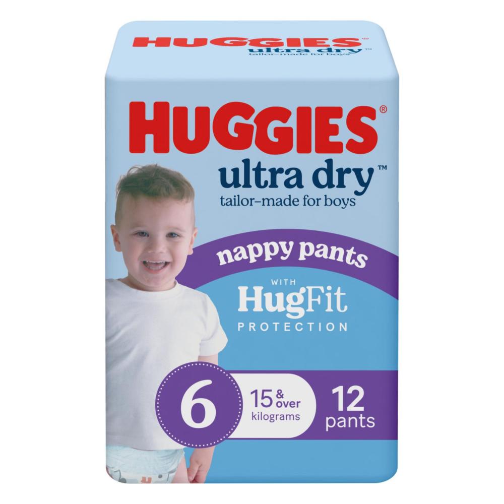 Buy Huggie Ultra Dry Convenience Boy Nappy Pants Size 6 12 pack Coles