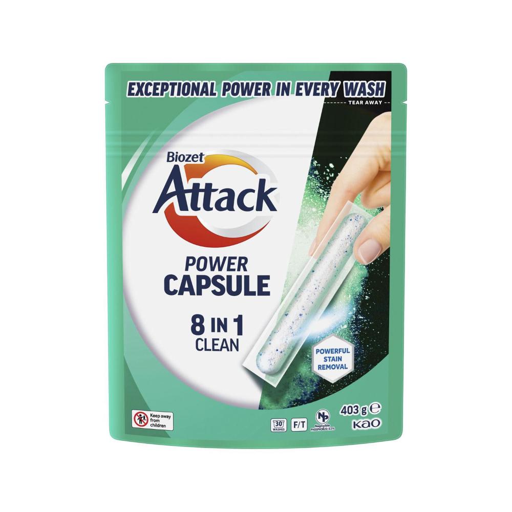 Buy Biozet Attack Power Laundry Capsules 8 In 1 Clean 30 pack Coles