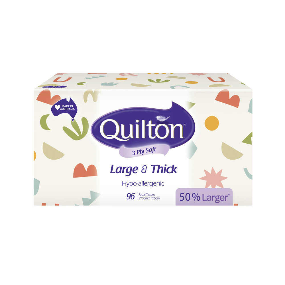 Buy Quilton Large N Thick Hypo Allergenic Facial Tissues 96 Pack 96