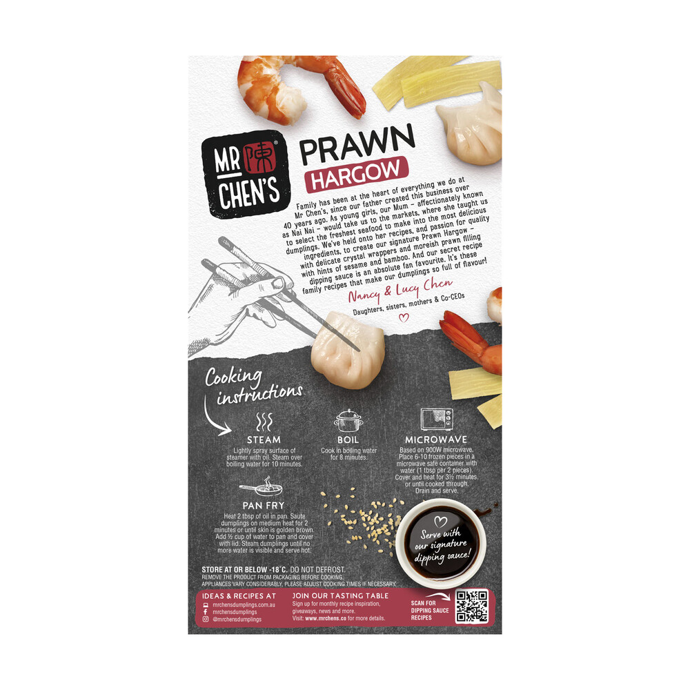 Mr Chen's Prawn Hargow 12 Pieces | 300g