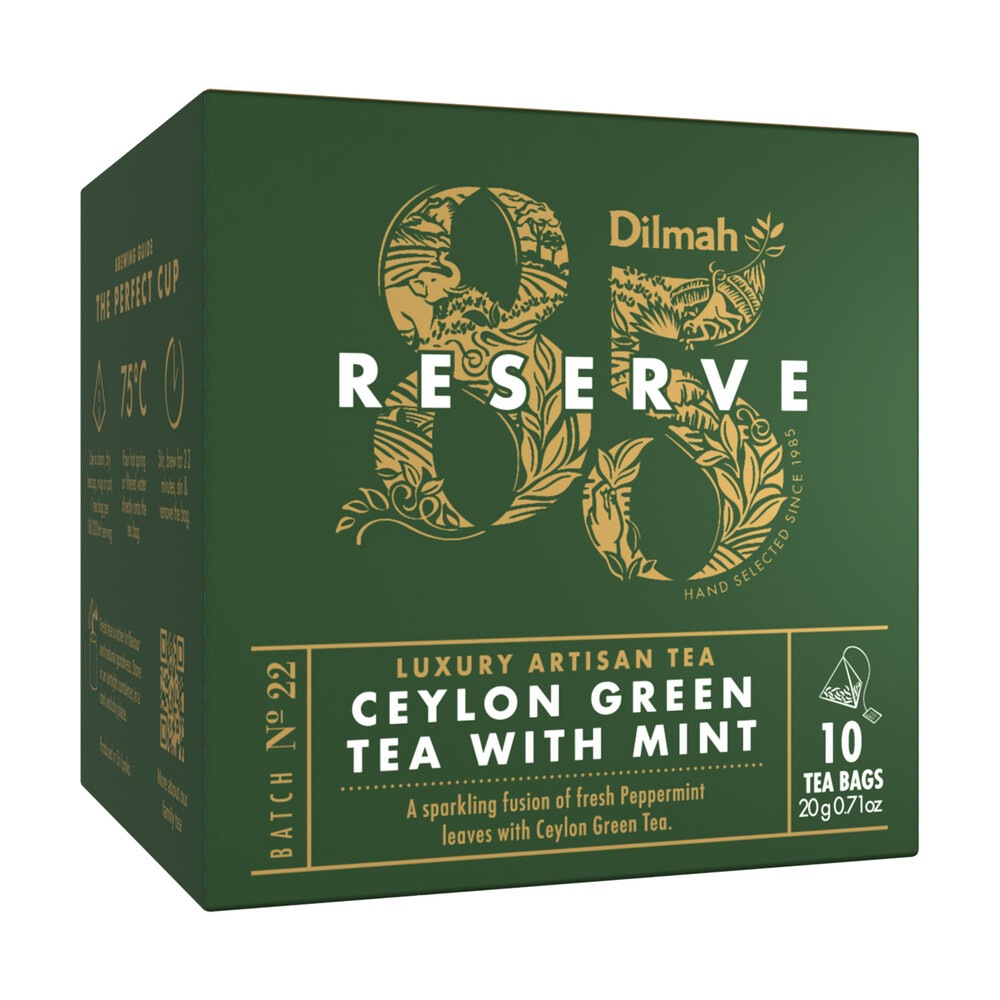 Buy Dilmah 85 Reserve Ceylon Green Tea With Mint 10 pack Coles