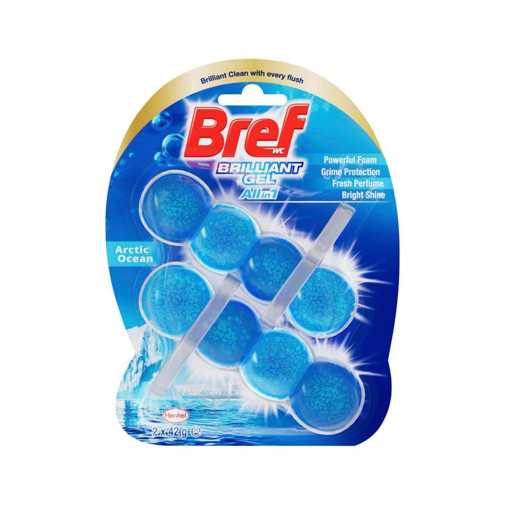 Buy Bref Brilliant Gel Arctic Ocean Toilet Cleaner Rimblock 84g Coles