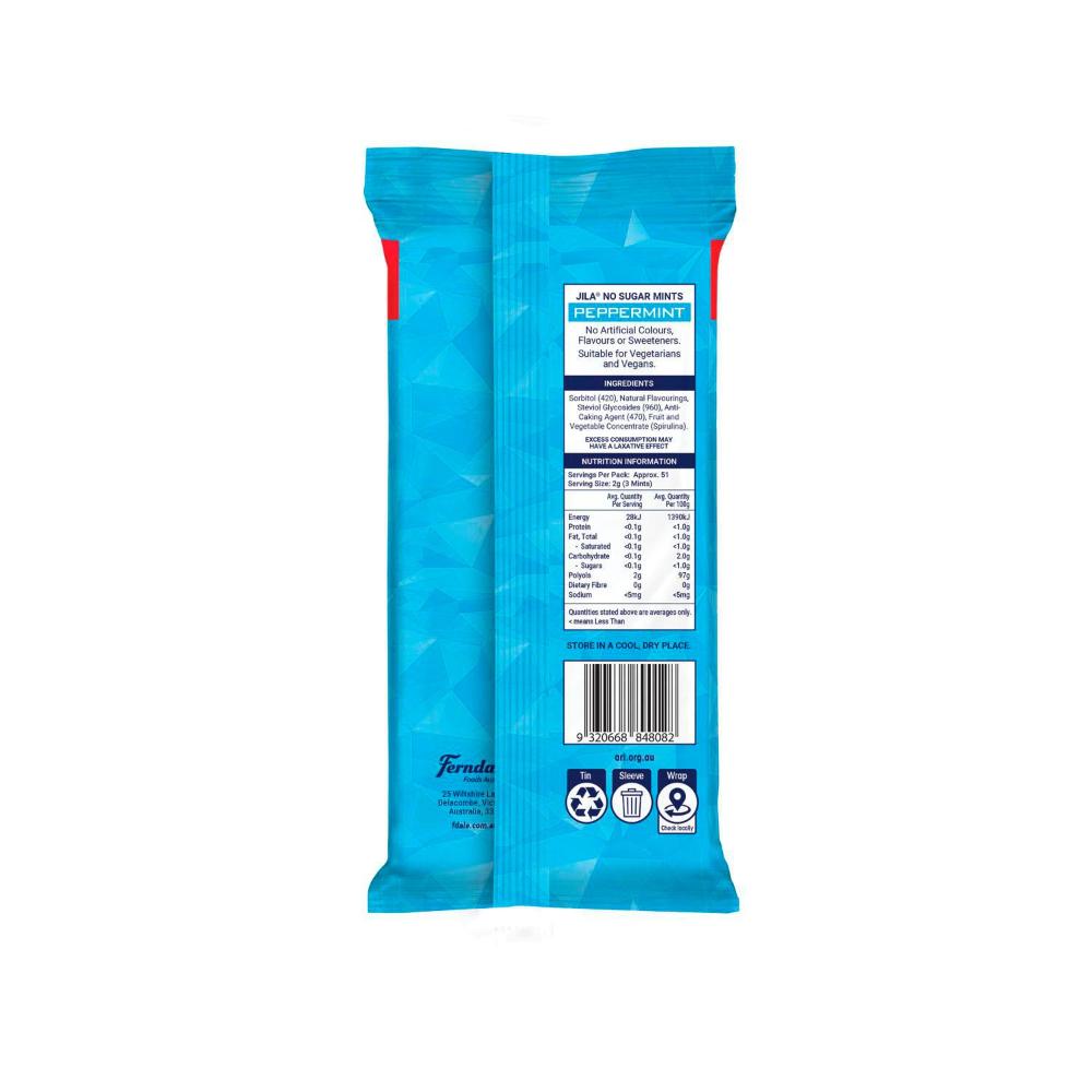 Buy Jila No Sugar Mints Peppermints 3 Pack 102g | Coles