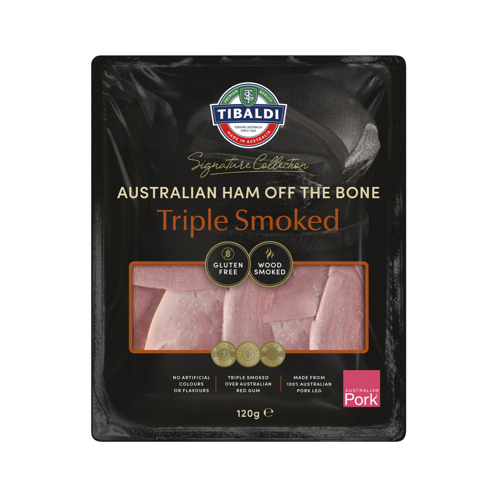 Buy Tibaldi Signature Australian Triple Smoked Ham Off The Bone 120g