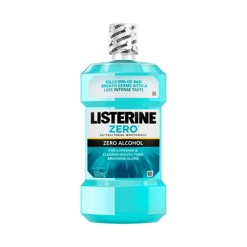 Buy Listerine Zero Alcohol Antibacterial Mouthwash Less Intense Taste ...