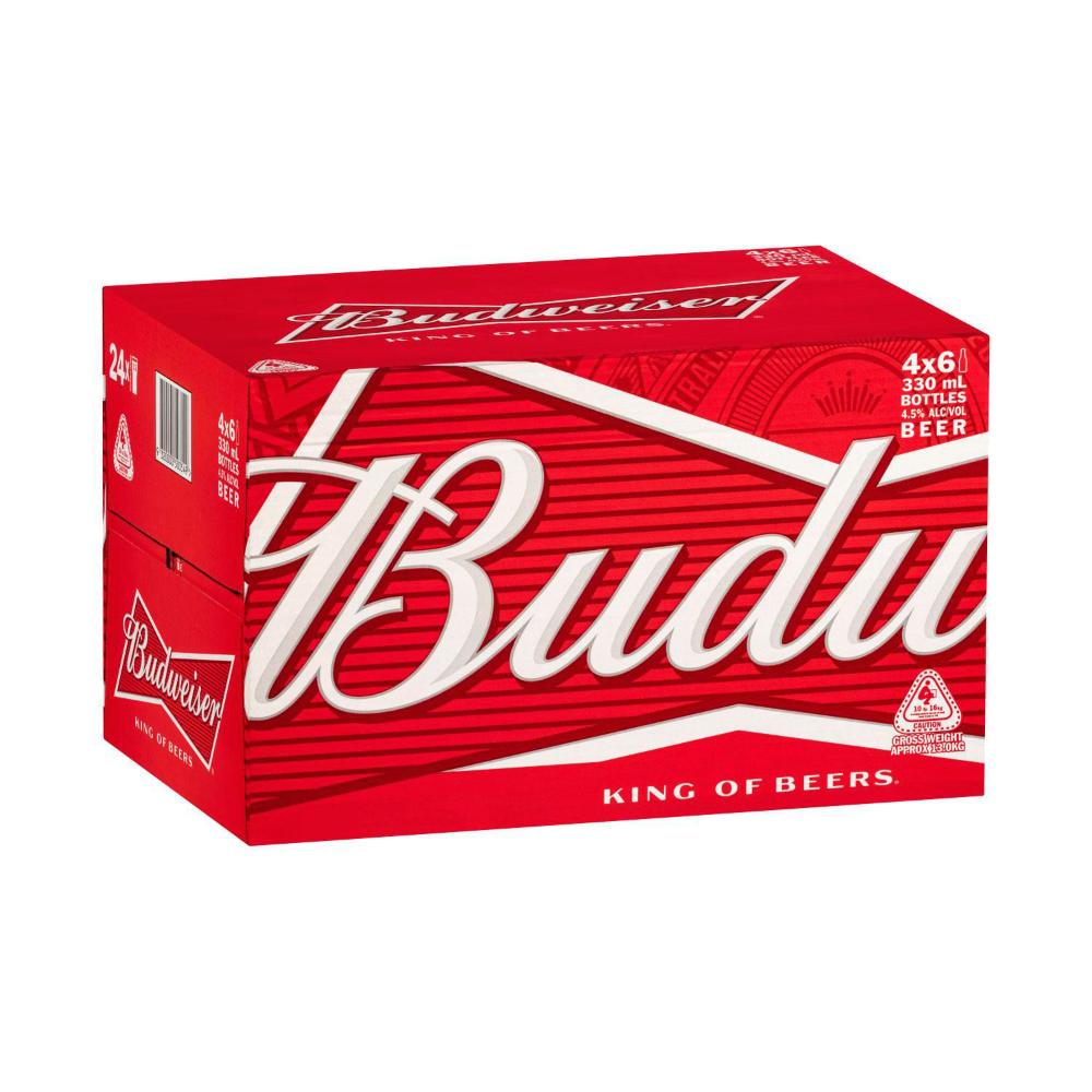 Buy Budweiser Bottle 330mL 24 Pack Coles