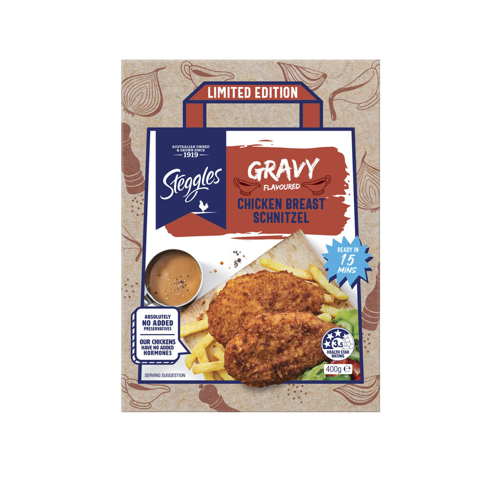 Buy Steggles Chicken Schnitzel With Gravy 400g Coles