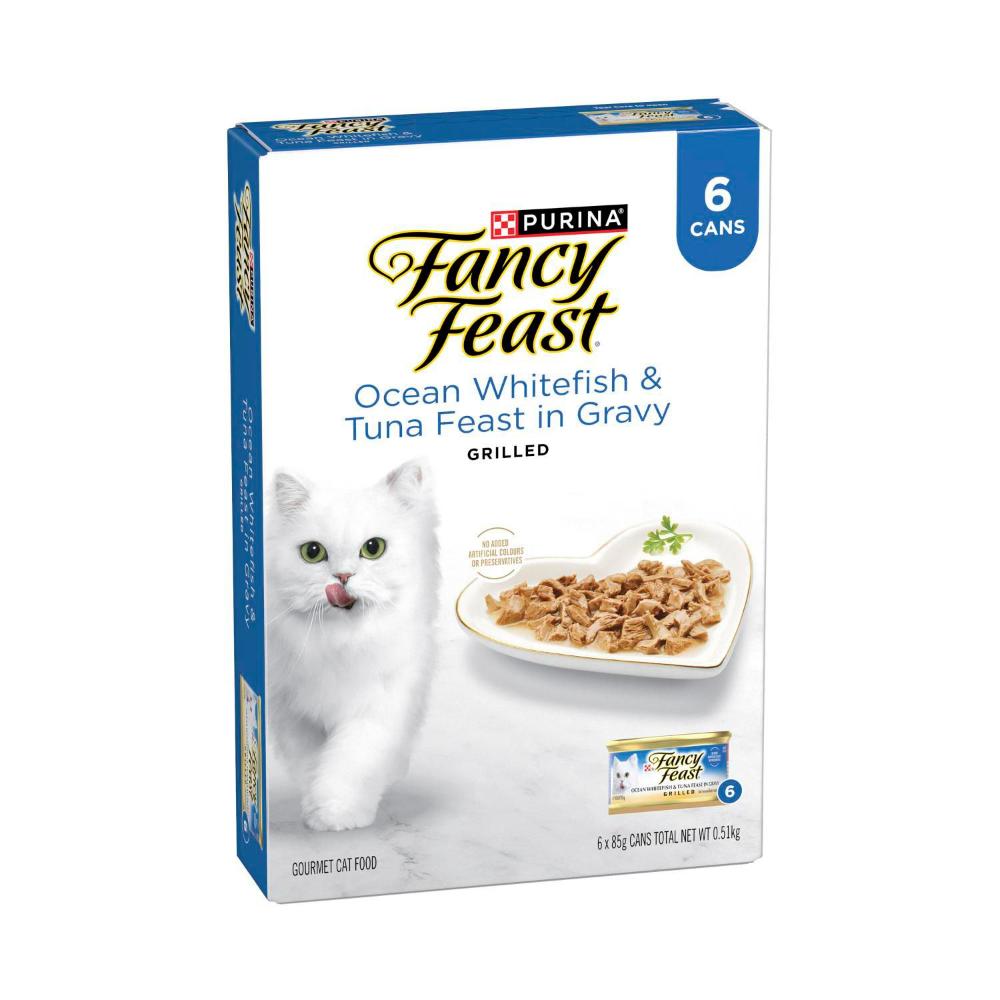 Buy Fancy Feast Grilled Ocean Whitefish Tuna Cat Food 6x85g