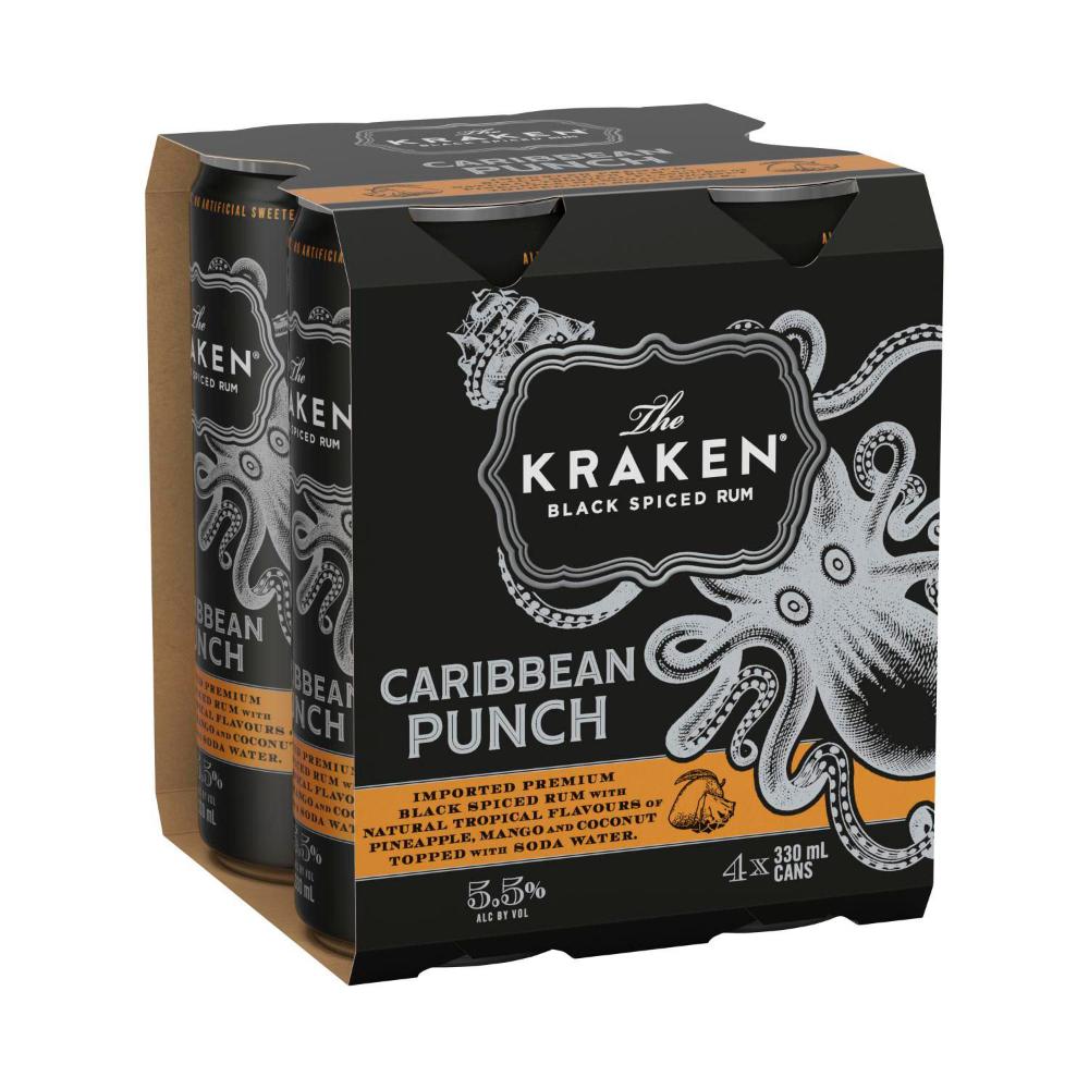 The Kraken Caribbean Punch Can 330ml | 4 Pack