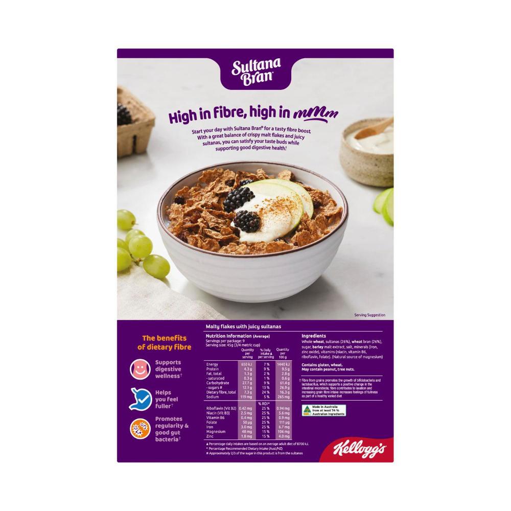 Buy Kellogg's Sultana Bran High Fibre Breakfast Cereal 420g Coles