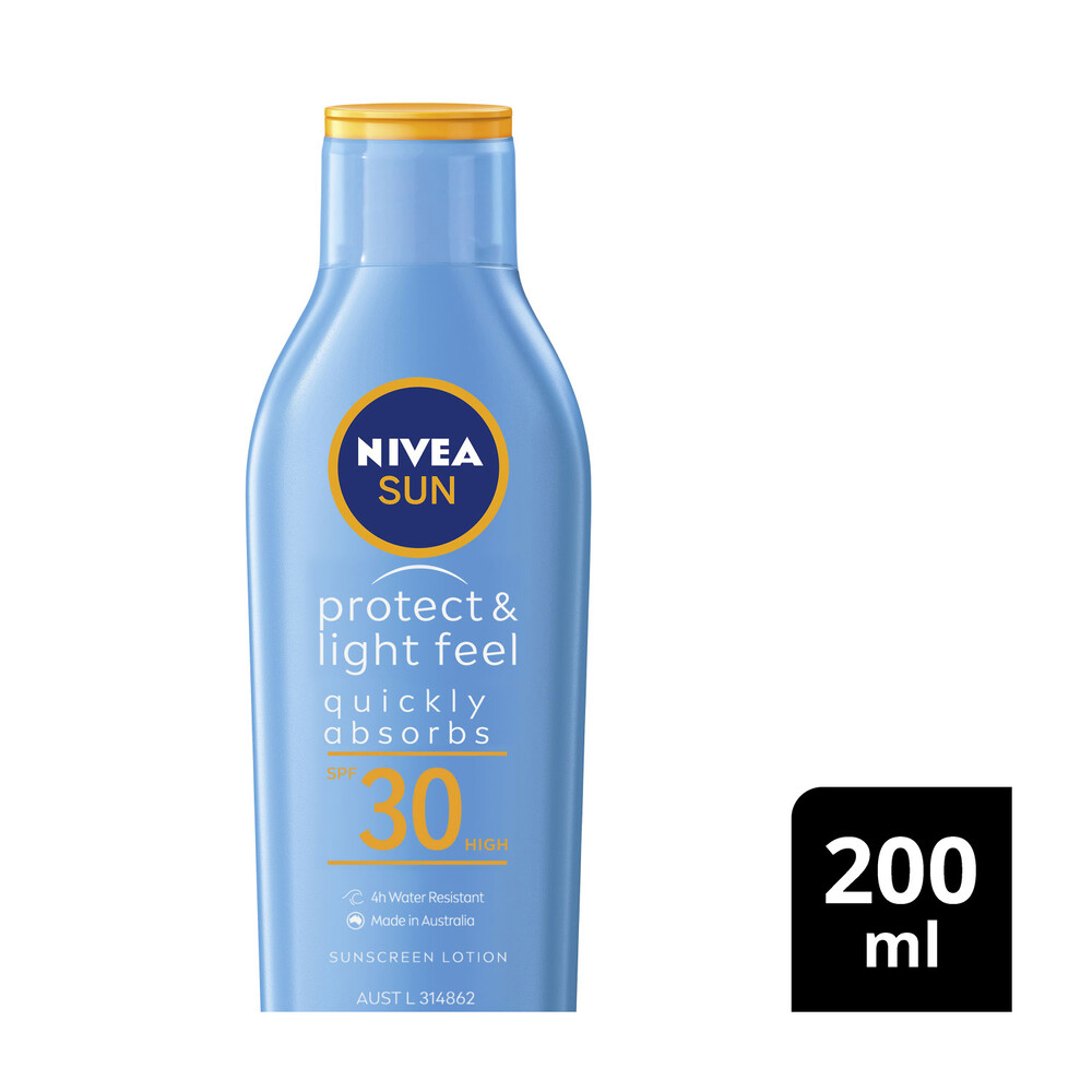 Buy Nivea Sun Protect & Light Feel SPF30 Sunscreen Lotion 200mL Coles