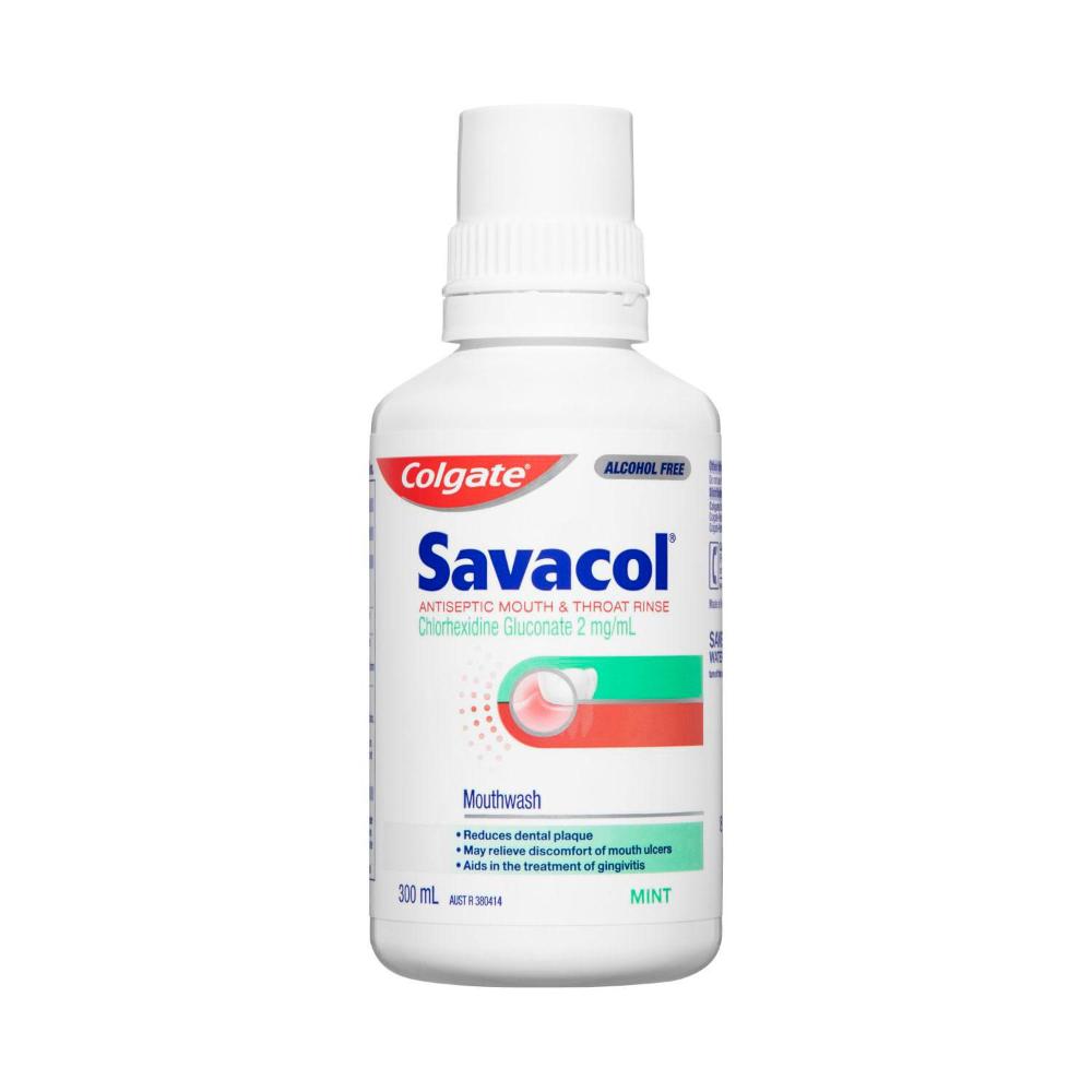 Colgate Savacol Antiseptic Original Mint Mouthwash Alcohol Free | 300mL