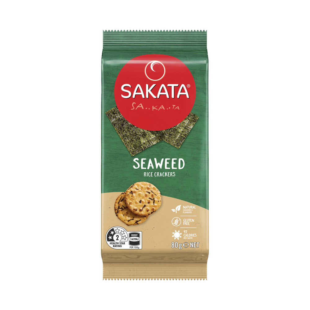 Buy Sakata Rice Cracker Biscuits Seaweed 80g Coles
