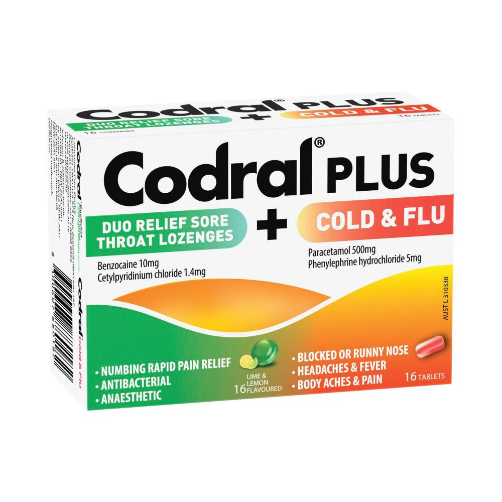 Codral Plus Cold & Flu + Lozenge Combo Kit | 32 Pack